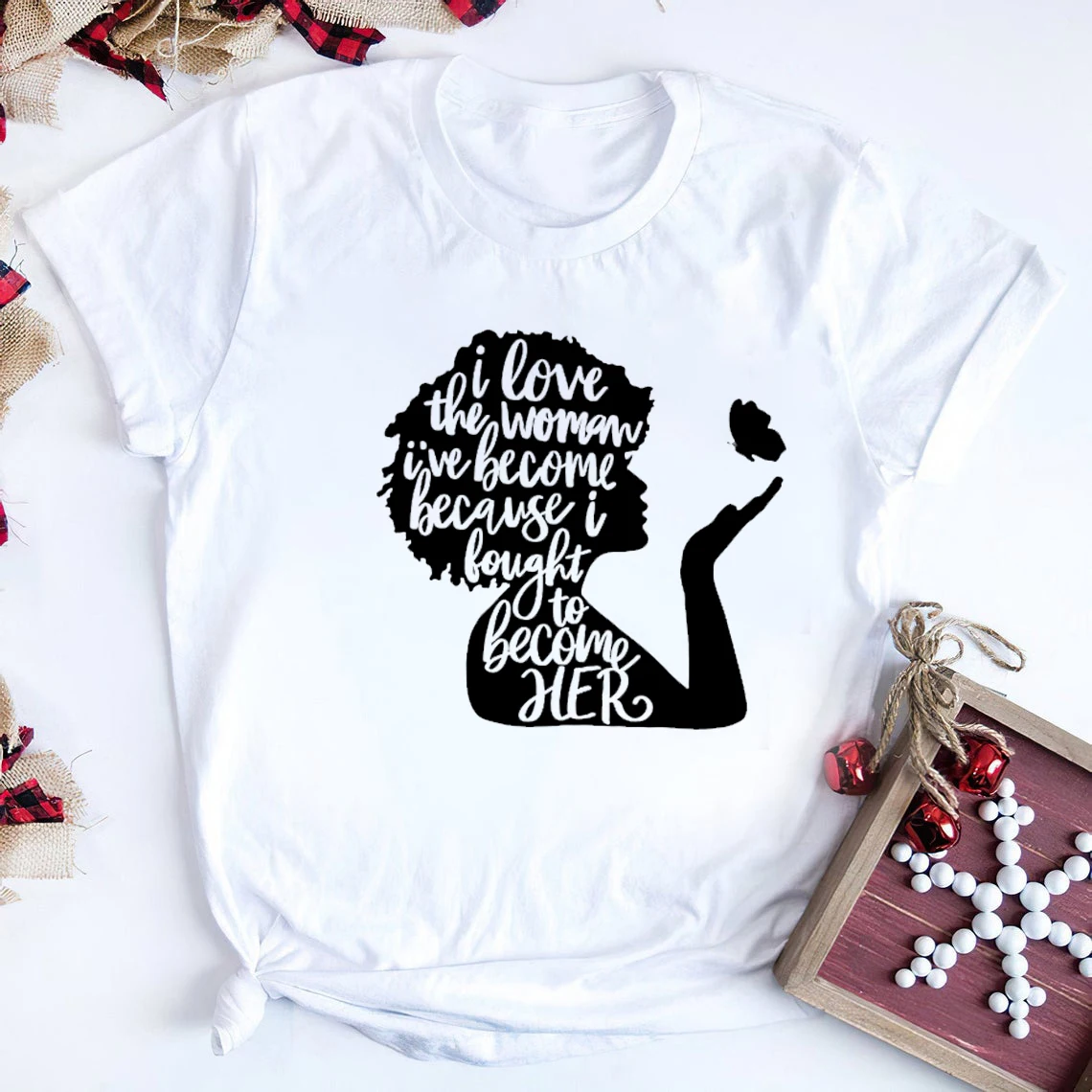 

Черная волшебная рубашка для девушек, черная гордость, задняя Милая Черная Девушка с графическим рисунком бабочки, BLM, черная фотография