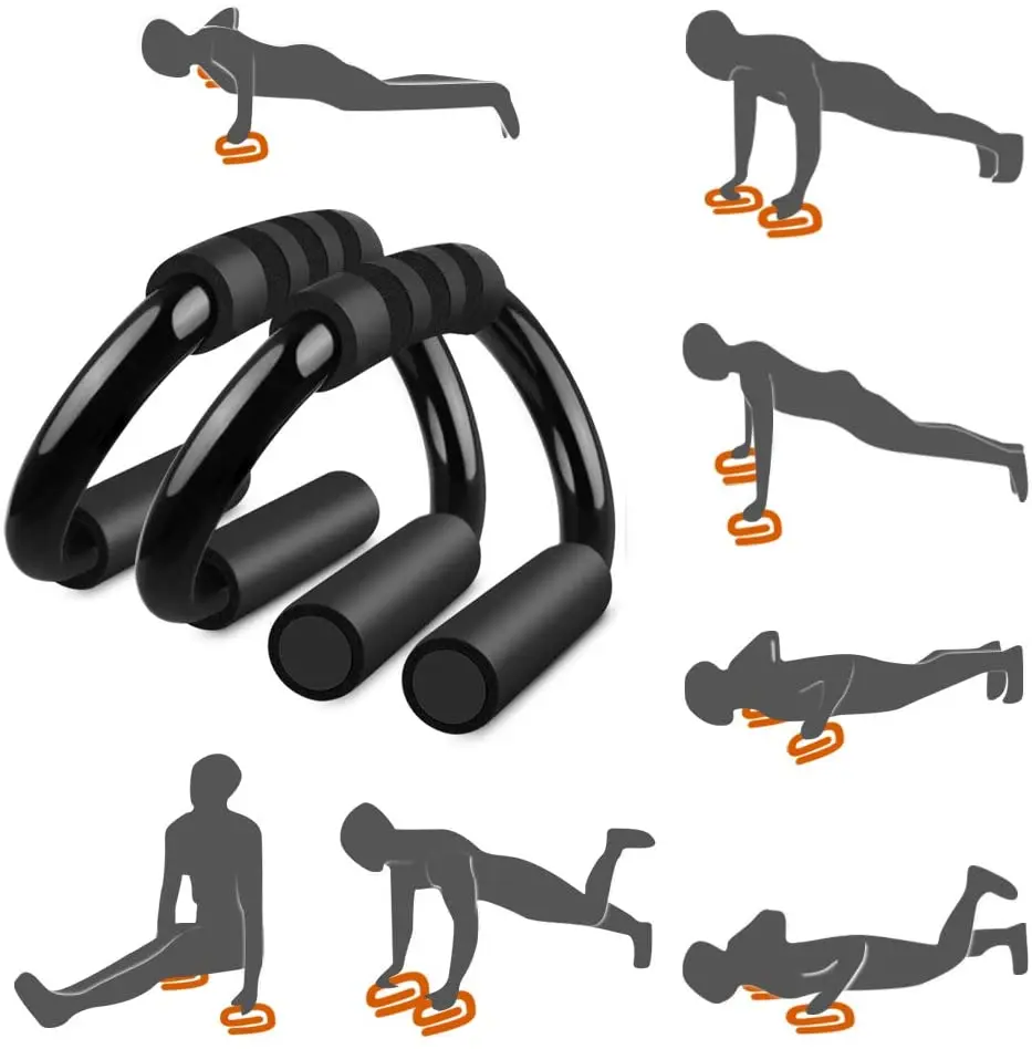 1 Set Non-Slip Metal Push Up Bars for Men and Women Carbon Steel Pushup Stands Pushups Muscle Strength Training Gym Home Workout