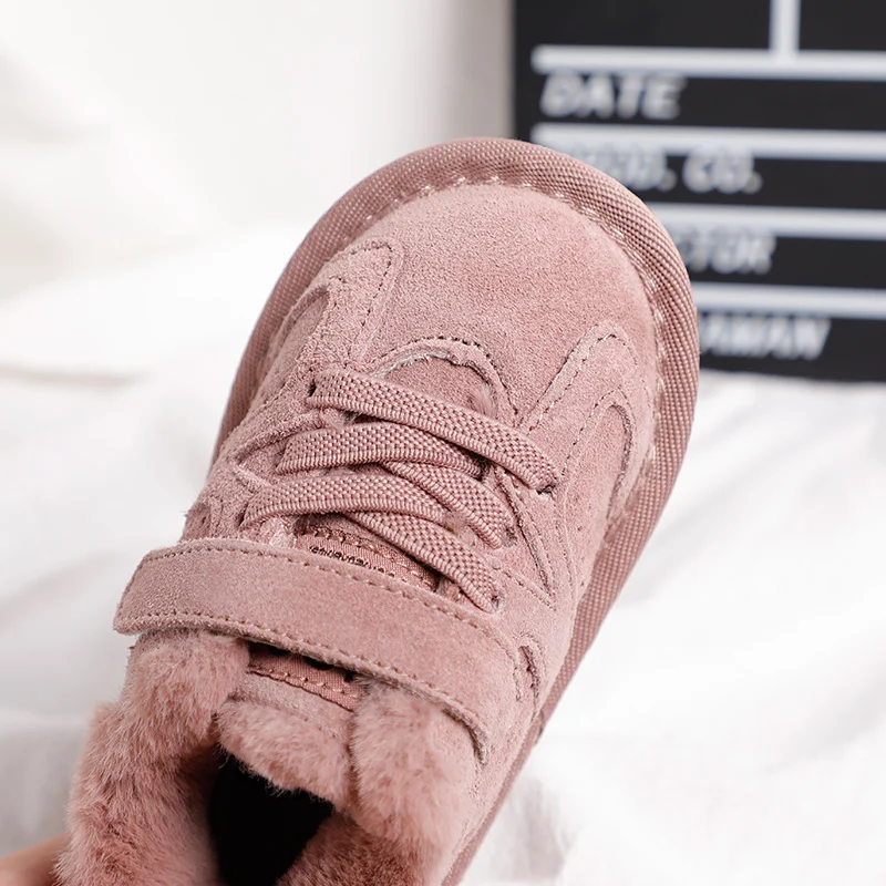 Новая детская обувь из натуральной кожи на осень и зиму, спортивная обувь для маленьких мальчиков, теплые зимние ботинки для девочек 0-1-3 лет