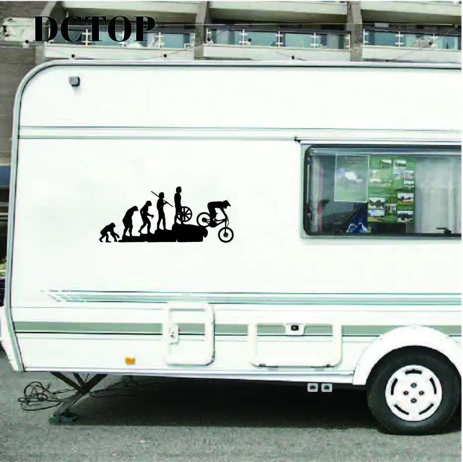 

Interesting Evolution Sticker Mountain Bike Downhill For Car Window Door Auto Decals Cartoon Car Styling Fashion Vinyl Stickers