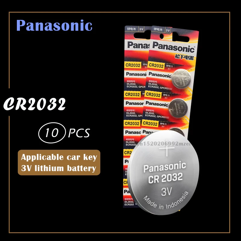10 шт. оригинальная Фирменная Новинка батарея для PANASONIC cr2032 3v кнопочные батареи