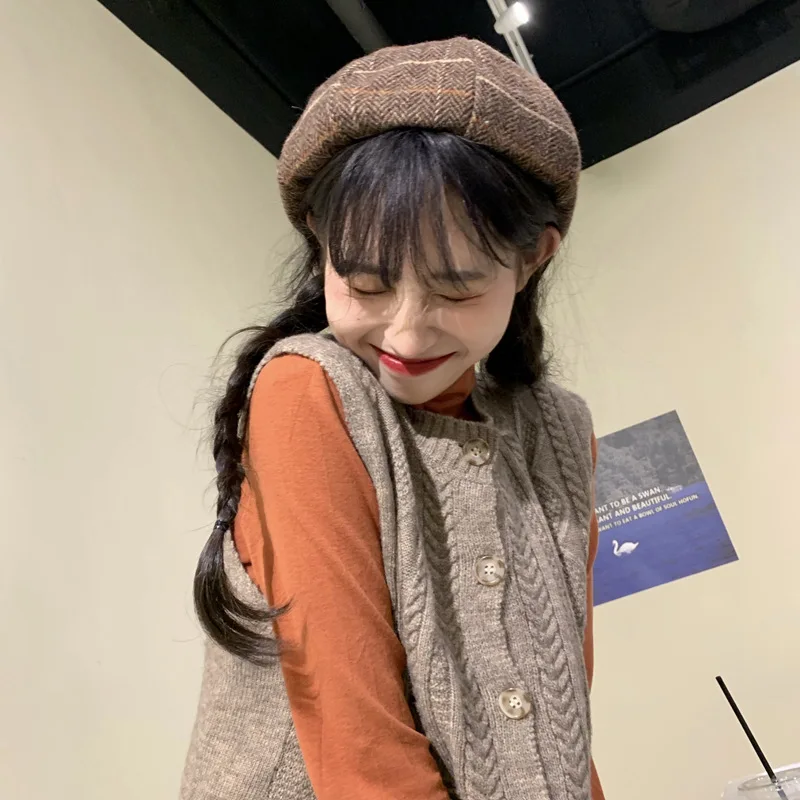 

Autumn Clothing Korean-style Versatile Linen Flower Color Cardigan Soft Creep Good Quality Sweater Waistcoat Coat 9230 #