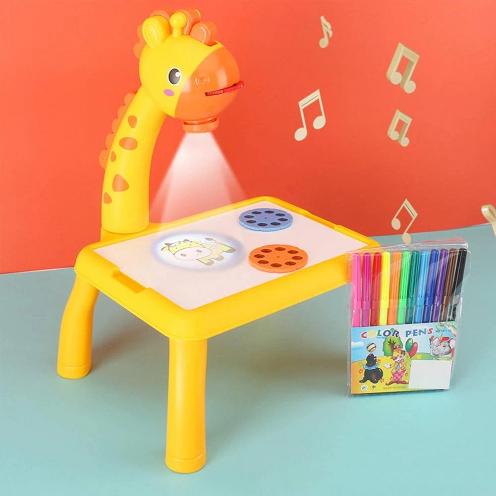 Mesa De Dibujo Para Proyector Para Niños Con Luz Y Música Mesa De Dibujo Para Proyector Para Niños Con Luz Y Música
