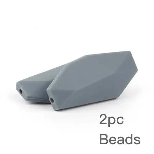 Mini beads TYRY. HU серый силиконовый Прорезыватель для зубов Жевательные бусы ожерелье подвеска соска зажимы аксессуары DIY игрушки для прорезывания зубов - Цвет: Mini beads