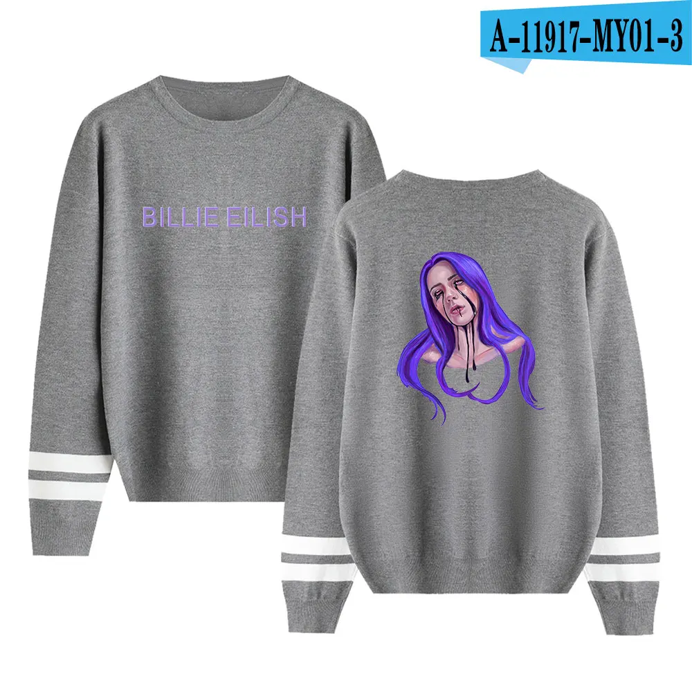 As picture Популярные мужские и женские вязаные свитера Billie Eilish весна осень высококачественные свитера пуловеры мужские женские повседневные топы - Цвет: As picture