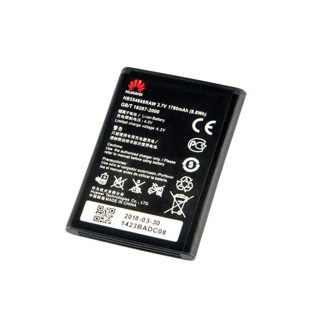 Батарея HB554666RAW для huawei E5372 E5373 E5375 EC5377 E5330 E5336 E5356 Wi-Fi маршрутизатор Akku емкостью 1780 мА/ч, настоящая Ёмкость