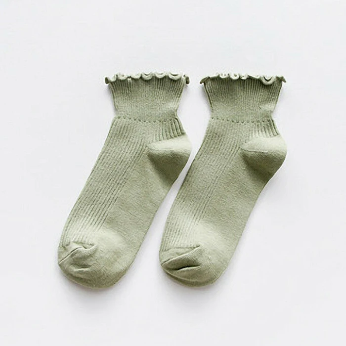 Fashion Women Socks Cute Solid Color Ankle High Casual Warm Breathable Socks BB55