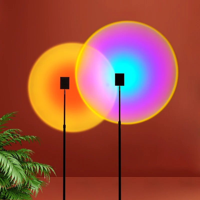 

Design Art Modern Table Lamp Sunset Red Floor Lighting Solar Bedroom Living Creative Bar Photo Atmosphere Nordic Creative Light