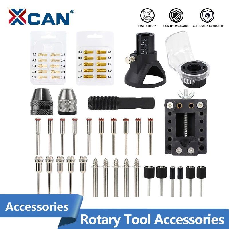 XCAN Rotary Tool Accessories Kit Saw Blade Mandrel Mini Drill Chuck Rotary Dedicated Locator for Dremel Rotary Tools fcst ftth tool fiber cleaver optical fiber cutting knife fiber optic cutter cold contact dedicated metal