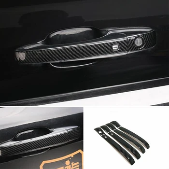 

ABS Carbon fibre For Jeep Grand Cherokee 2014-2017 Accessories Car door protector Handle Decoration Cover Trims Car Styling