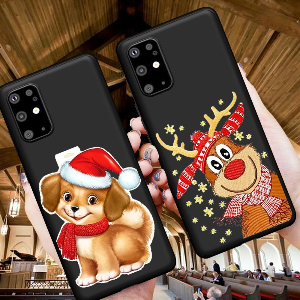 2020 веселое Рождество оленей кошка собака для Samsung Galaxy S6 S7 край S8 S9 S10e S20 Note 8 9 10 20