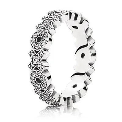 Sparkling Heart Stacking Infinite Love Ring With Crystal 925 Sterling Silver Ring For Women Wedding DIY Fine Europe Jewelry - Цвет основного камня: Фиолетовый