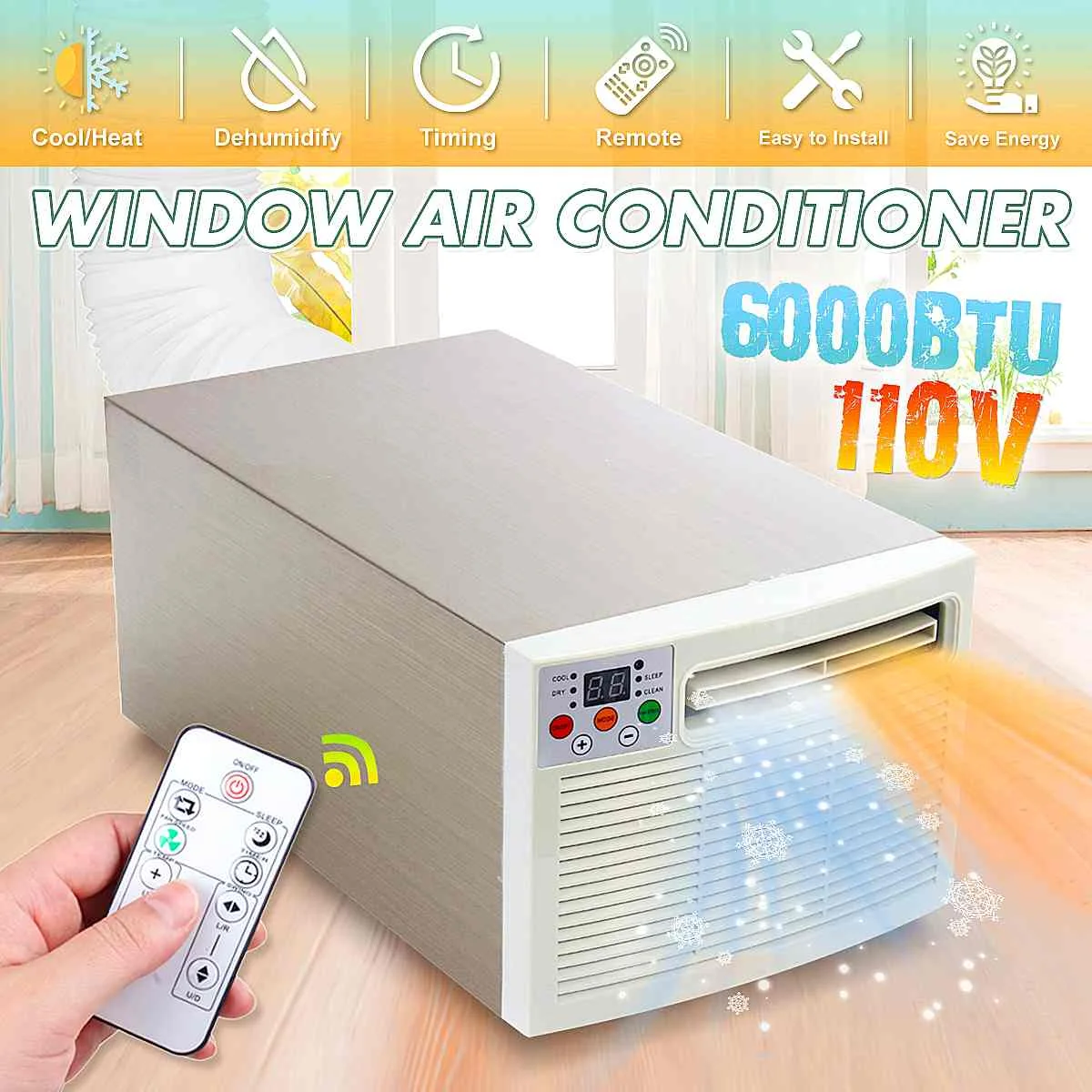 1400w Mini Desktop Air Conditioner 110v Ac 24 Hour Timer Cold Heat
