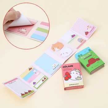 

Cartoon Animals 6 Folding Memo Pad Sticky Notes Bookmark Stationery Notepad Cute WXTA