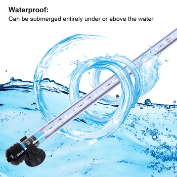

LED Aquarium Light Waterproof Aquarium Tank Light 57-112CM Underwater Aquario Lamp Aquariums Decor Lighting 220V EU Power