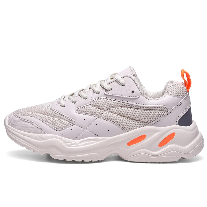 beige sneakers sport Популярные Брендовые мужские кроссовки воздухопроницаемые сетчаты для мужчин кроссовки легкие спортивные мужские кроссовки для прогулок на открытом воздухе спортивные кроссовки 39-46 - Цвет: beige sneakers sport