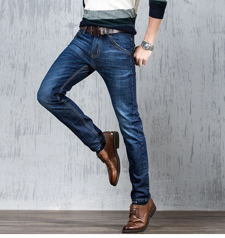 Летние ультра-тонкие мужские джинсы из тенселя, эластичные, свободные, прямые, средняя талия, повседневные, большие размеры, мужские джинсы