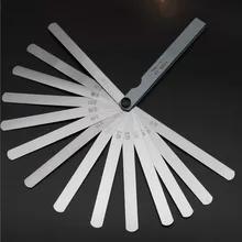 17 шт. клинообразный щуп дальномер 0,02-1,0 мм измерительный клапан Feeler разъем из нержавеющей стали датчик зазор измерительный прибор