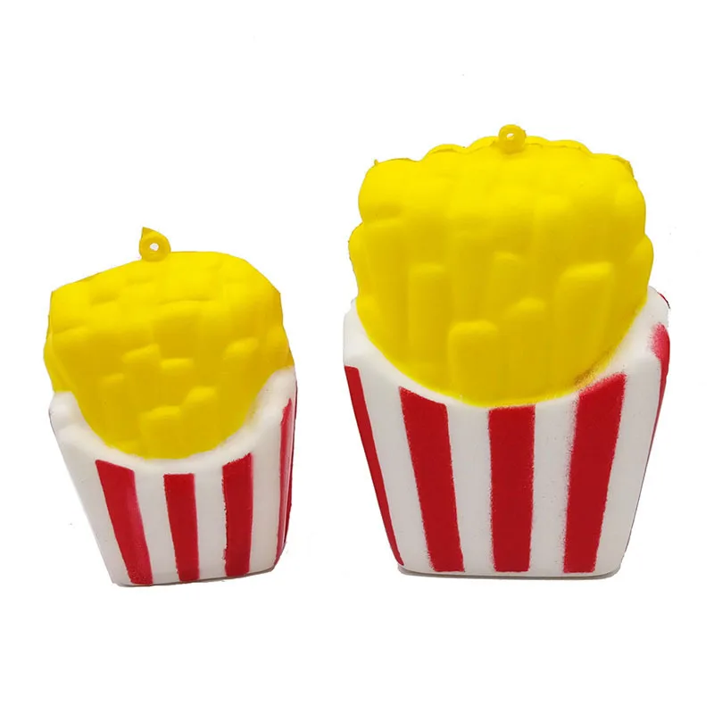 Kawaii мягкая еда крем ароматизированный картофель фри чипсы Squishies медленно поднимающиеся игрушки для снятия стресса Новинка кляп игрушки для детей