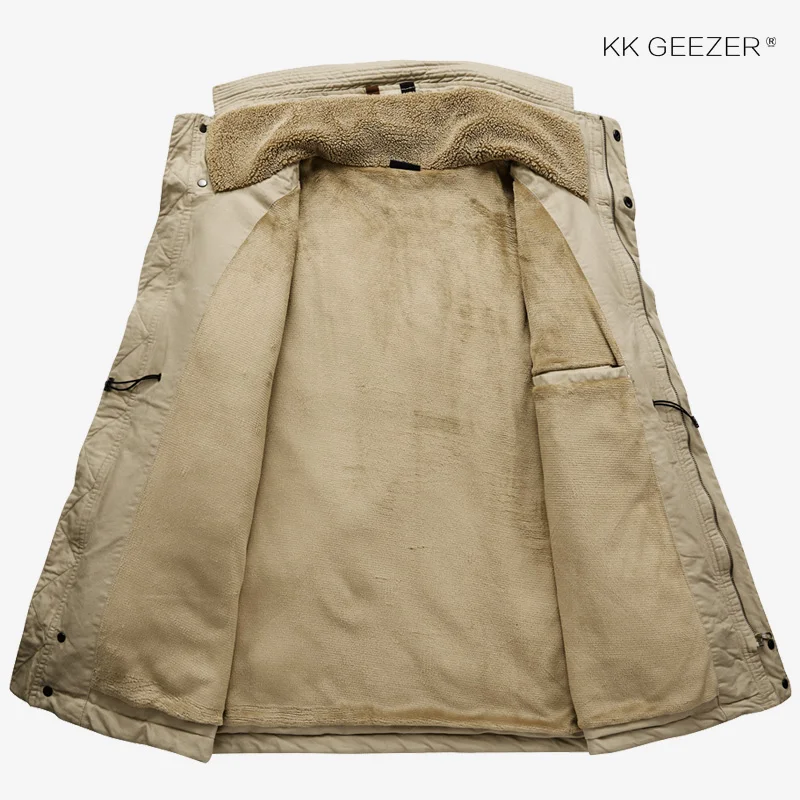 Зимняя куртка Мужская 5XL 6XL Большой размер Теплая парка Бренды Худ Худ Хлопок Мужская Россия Снег Пальто Длинные синие сгущает Военное пальто Ветровка Высококачественный флис Хлопок-ватник Dropshipping
