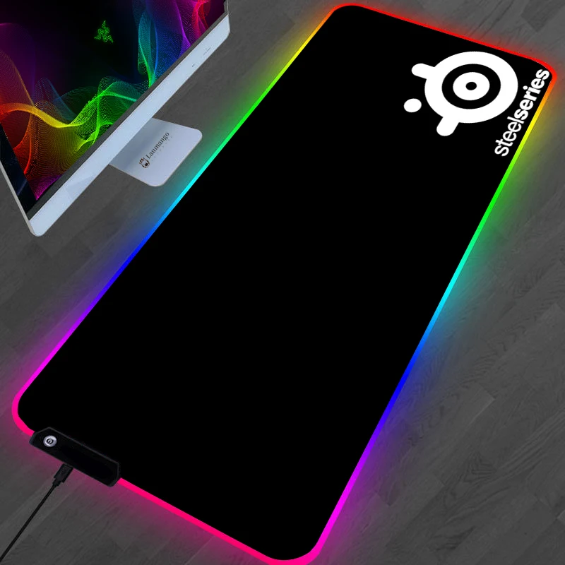 Игровой коврик для мыши Steelseries с RGB-подсветкой большой светодиодный Настольный и