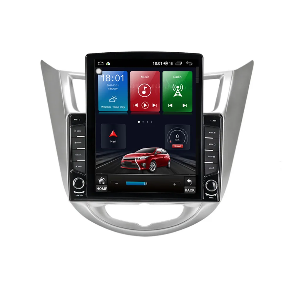 9 7 &quotAndroid 10 1 для Hyundai Solaris Verna Accent 2011 2016 автомобильный Радио Мультимедиа Видео