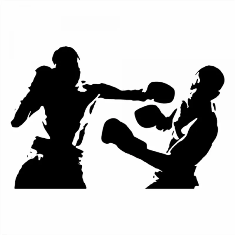 18x13cm Boxing fight pugilism Man Boy Art Car Stickers Car Window Glass ...