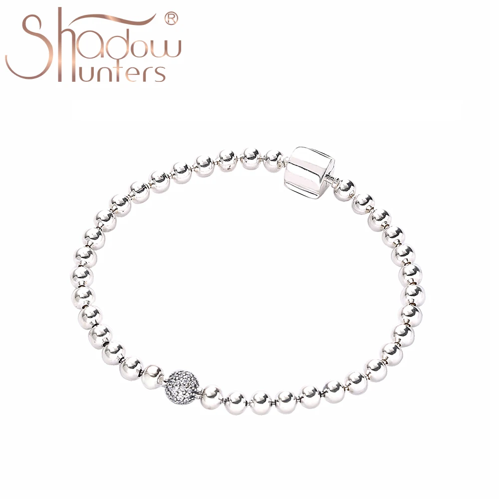

SHADOWHUNTERS Romantic 925 Sterling Silver Round Mini Charms Bracelets & Bangles For Women High Quality Sterling Silver Jewelry