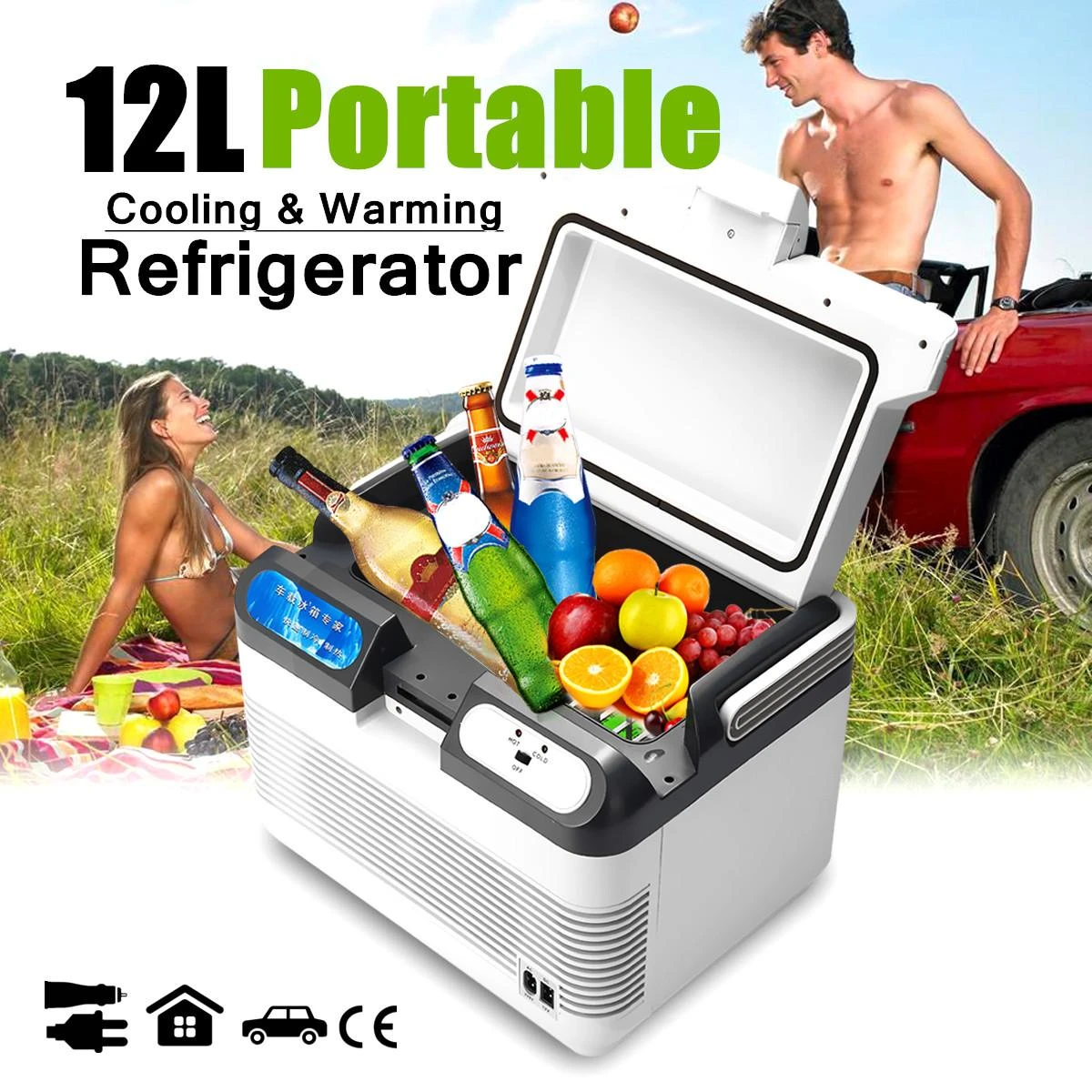 12L Cooling & Warming 2 Charging Car Refrigerator 60W Cooler Portable Car Fridge Methods for Home Travel Camping portable mini fridge