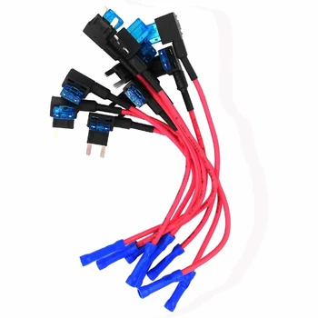 

MCIGICM 10Pcs 12V Car Add-a-Circuit Fuse TAP Adapter Mini ATM APM Blade Fuse Holder
