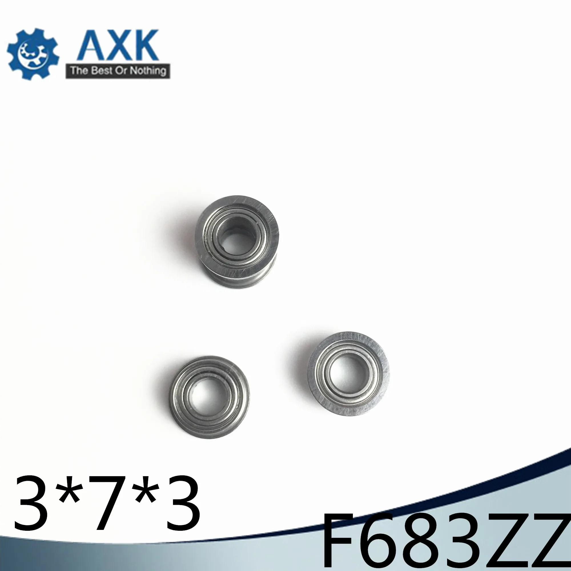 F683ZZ Flange Bearing 3x7x3 mm ABEC-1 ( 10 PCS )  Flanged F683 Z ZZ Ball Bearings