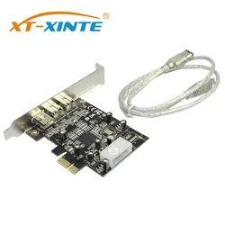 Adaptateur de carte contrôleur PCIE Combo 3 Ports, 2x 1394B 9 broches + 1x 1394A 6 broches, extension IEEE 1394 B + A 