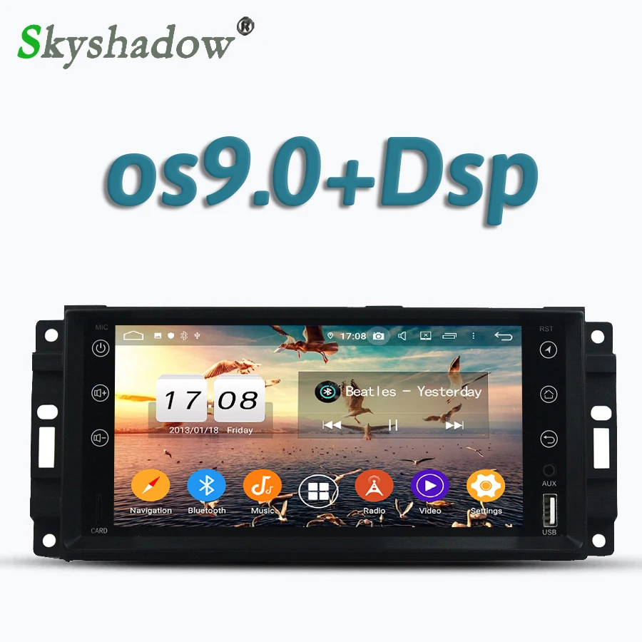 Автомобильный DVD плеер 7 &quotDSP Android 10 4 Гб ОЗУ 32 GPS карта RDS радио Wi Fi Bluetooth 5 0 для Jeep