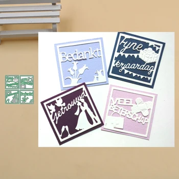 

Lucky Goddess Craft Metal cutting dies #2 Greetings frame Scrapbook paper craft knife mould blade punch stencils dies 2020