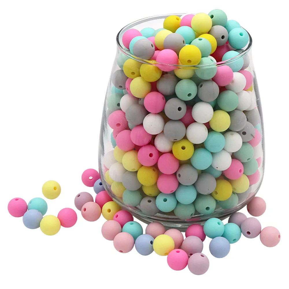 Silicone Beads Round Ball Pearl Food Grade DIY Pacifier Clip Chain Jewelry Baby Teething Rodent Product Bead 12mm 20pcs For teething toys,silicone teething toys,baby teething toys,silicone beads,silicone teething beads