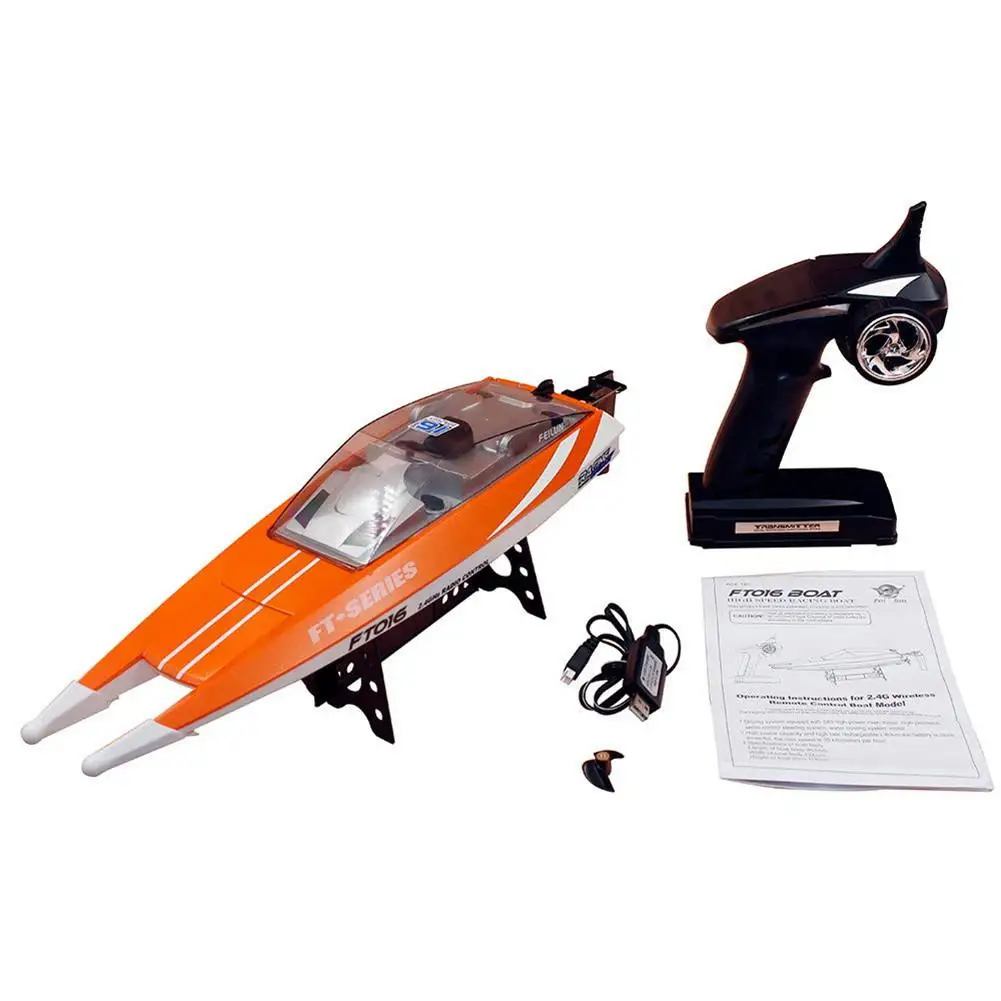 Orange Kuulee FT016 2,4G 30 км/ч беспроводной высокоскоростной RC гоночный катер игрушка для детей взрослых - Цвет: Orange