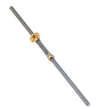 

3D Printer T8 screw THSL-500-8D Trapezoidal Lead Screw anti backlash spring loaded nut Thread 8mm Length 200 300 400 600 700 800