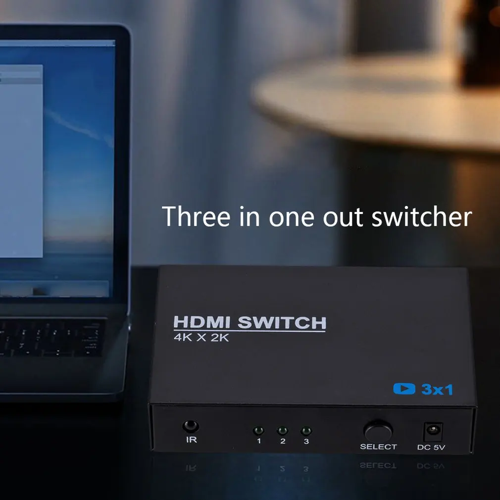 HDMI коммутатор три в одном 0ut переключатель конвертер 4 к* 2 к адаптер 3 в 1 из сплиттер с пультом дистанционного управления