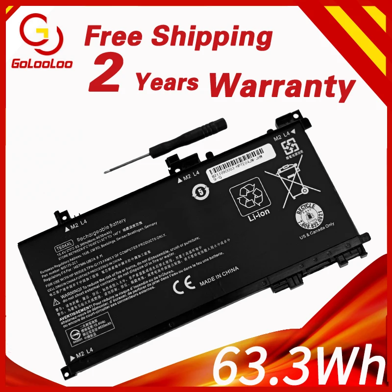 Gololoo TE04 TE04XL HSTNN-DB7T TPN-Q173 905175-2C1 905277-855 Аккумулятор для ноутбука HP OMEN 15-AX210TX 15-AX033DX 15-AX020TX