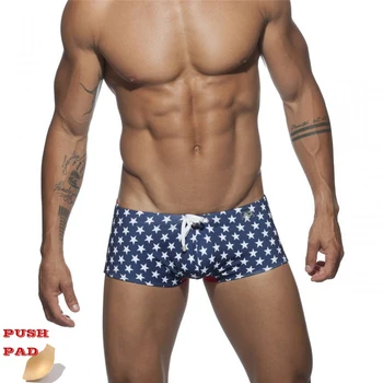 

Push Pad swim Shorts Low Waist Under Wear Man 2020 Printing Swimwear Men Summer Men's swimming trunks Quick Drying Mens Swimsuit