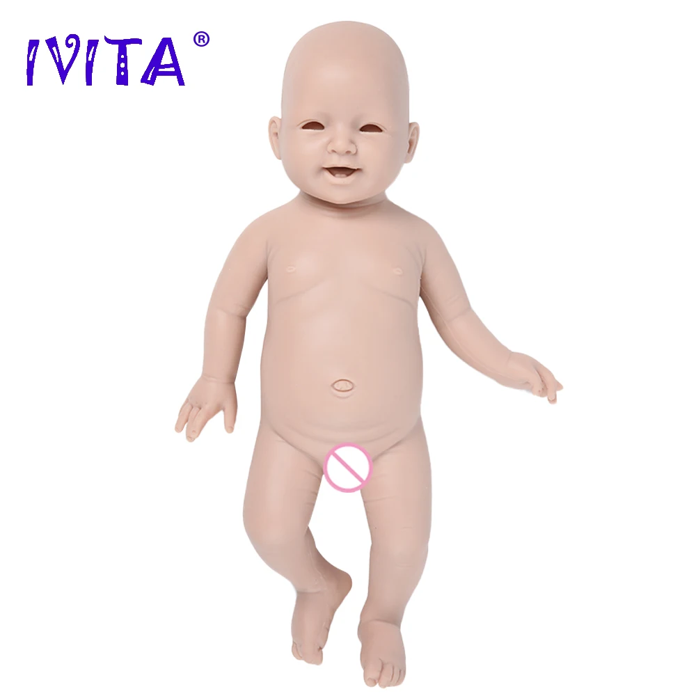 IVITA WG1508 51 см (20 дюймов) 4000 г Мягкая силиконовая кукла для новорожденных неокрашенные мягкие куклы набор