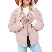 

Women O-Neck Wear on Both Sides Zipper Parkas Autumn Winter Loose Leisure Jackets Simple Solid Colors Casual Commute Warm Coats
