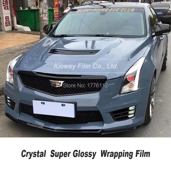 

Highest quality crystal Car Styling Wrap Gloss Cement gray Car Vinyl film Body Sticker Car sticker With Air Free Bubble