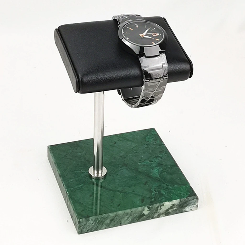 Watch Shop Display Stand Marble Watch Display Stand Black PU Leather Jewelry Stand for Bracelet Bangles