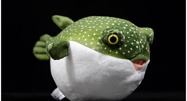 Забавная, в форме рыбы кукла моделирование pufferfish зеленые Куклы супер fugu pufferfish морские животные Плюшевые игрушки подарки