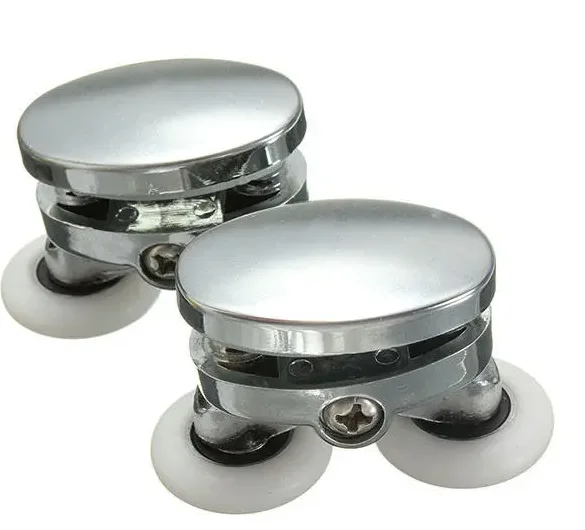 2Pcs 25mm Shower Door Rollers Zinc Alloy Bathroom Wheel Accessories Glass Hardware