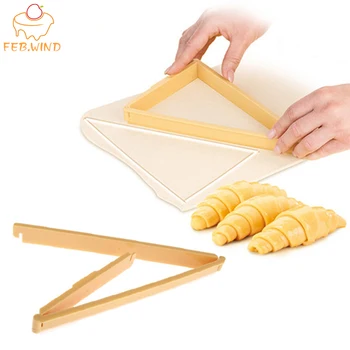 

Baking Pastry Tools Plastic Croissant Cutter Mold Roll Croissant Maker Machine Bread Line Mould Dough Sheet Kitchen Gadgets 267