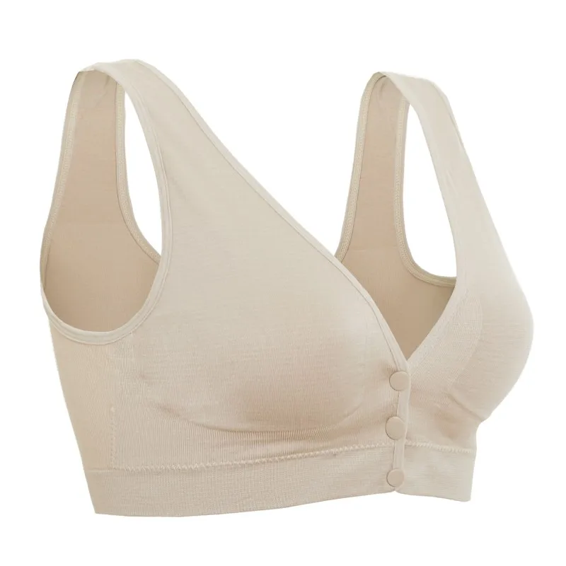 Бюстгальтер для кормящих мам для беременных женщин из бамбукового волокна с цветочным кружевом, нижнее белье с проволокой, не провисает - Цвет: F