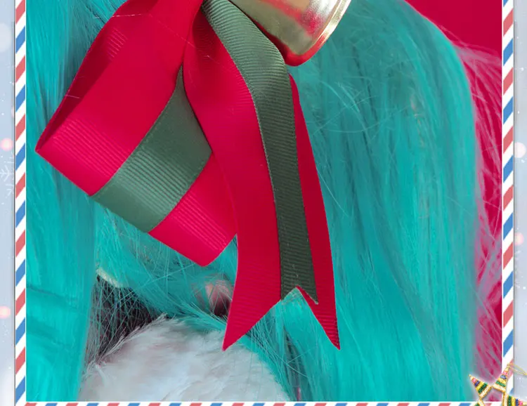 Новинка VOCALOID Hatsune Miku Косплей Костюм рождественское платье зимняя Униформа костюмы для Хэллоуина для женщин аниме одежда наряды cos