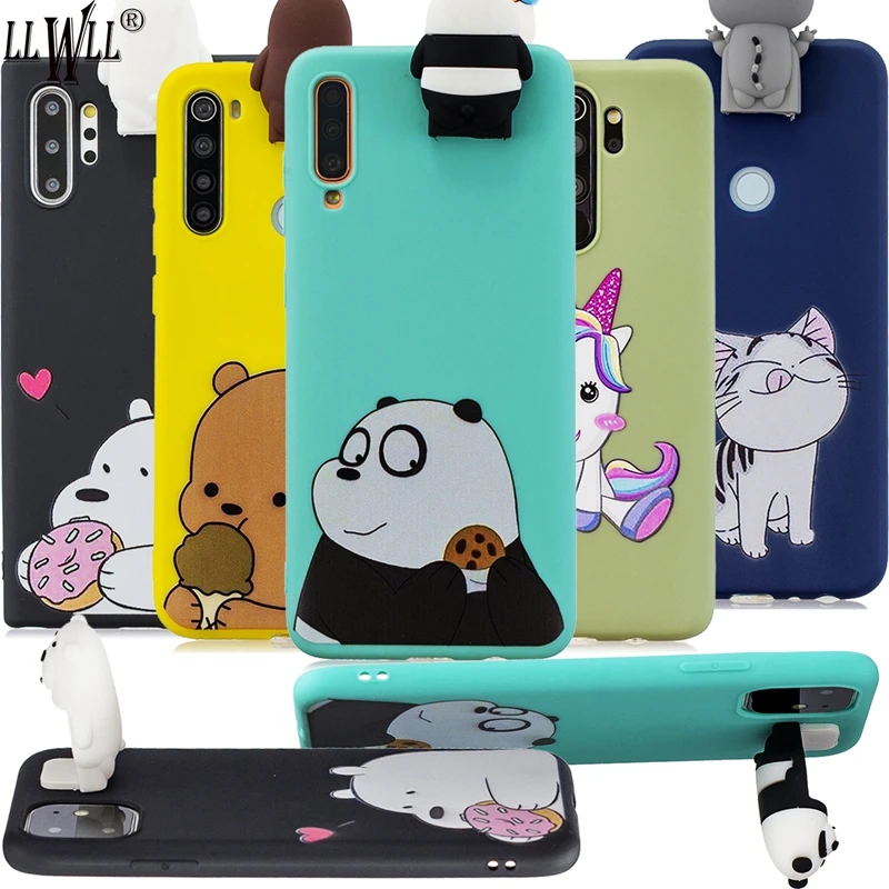 3D Toys Flip Stand Cartoon Case For Samsung A7 2018 SM-A750F Unicorn Dolls Galaxy Silicone Cases Cover | Мобильные телефоны и